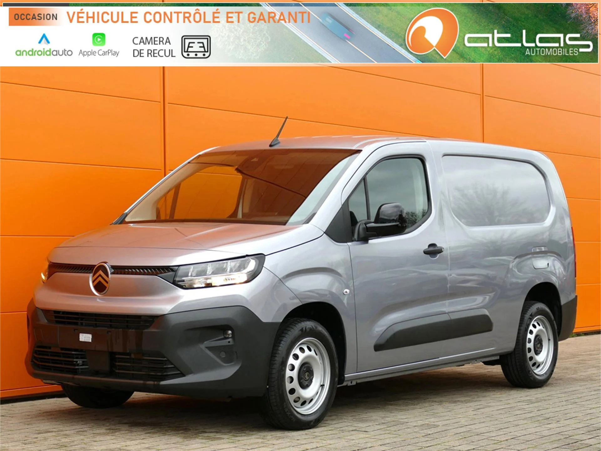 CITROEN BERLINGO III VAN BLUEHDI 130 XL 950KG - BV EAT8 - 3 PLACES PACK CAMERA 2025 - 10 km - DIESEL - 24 950€ - Disponible près de Quincy-Voisins