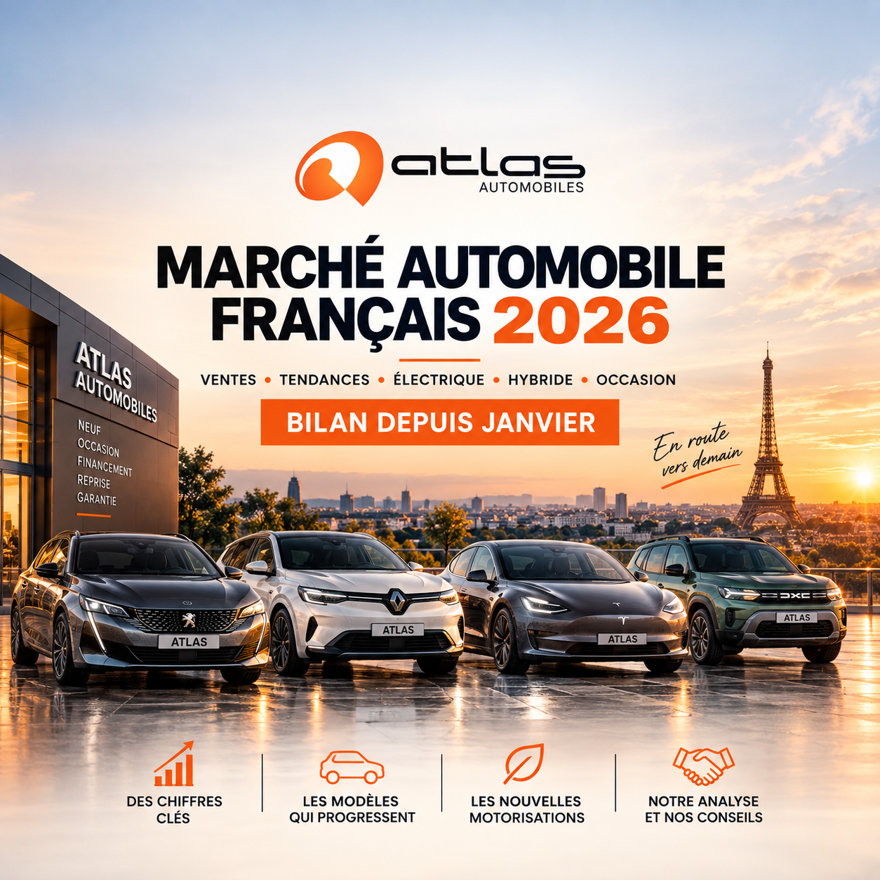 Marché automobile français 2026 : ventes, tendances et bilan depuis janvier