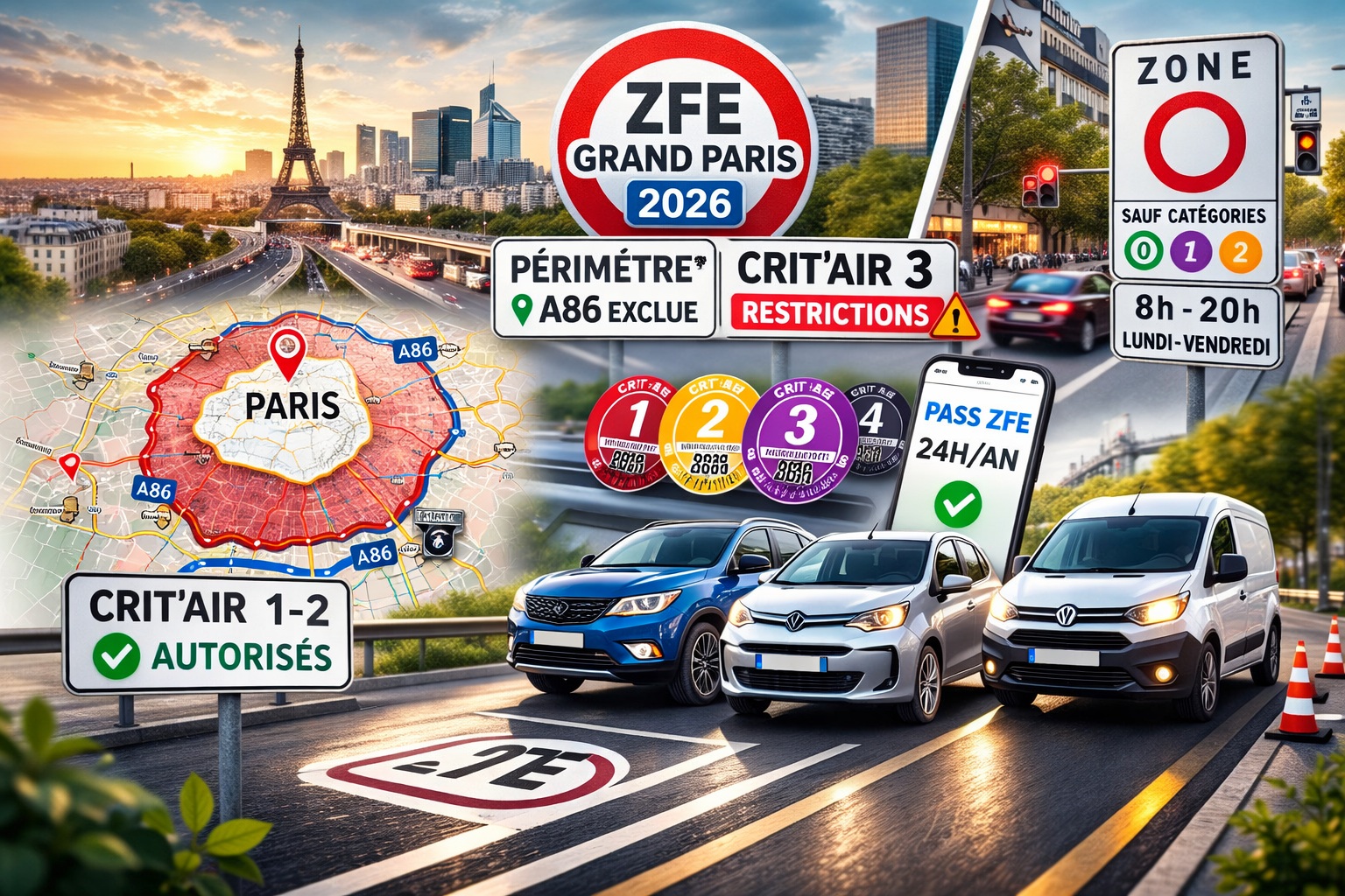 ZFE Grand Paris 2026 : Guide Complet pour Choisir la Bonne Voiture en Île-de-France