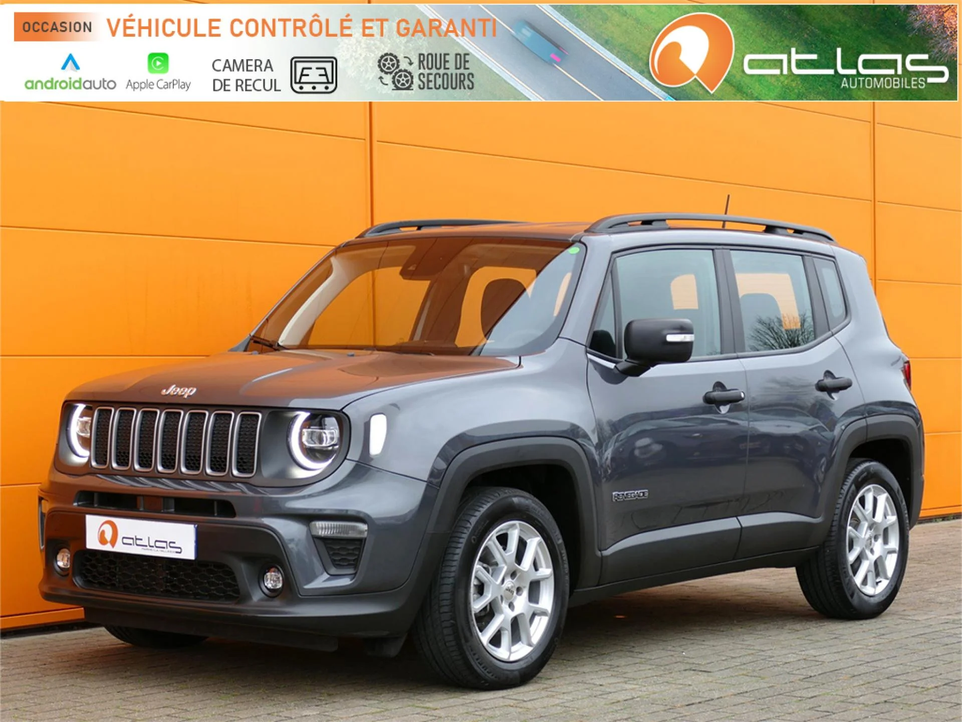 JEEP RENEGADE III 1.5 TURBO T4 130 E-HYBRIDE ALTITUDE - BVA PHASE 2 2024 - 12 717 km - ESSENCE - 23 450€ - Disponible à Collégien