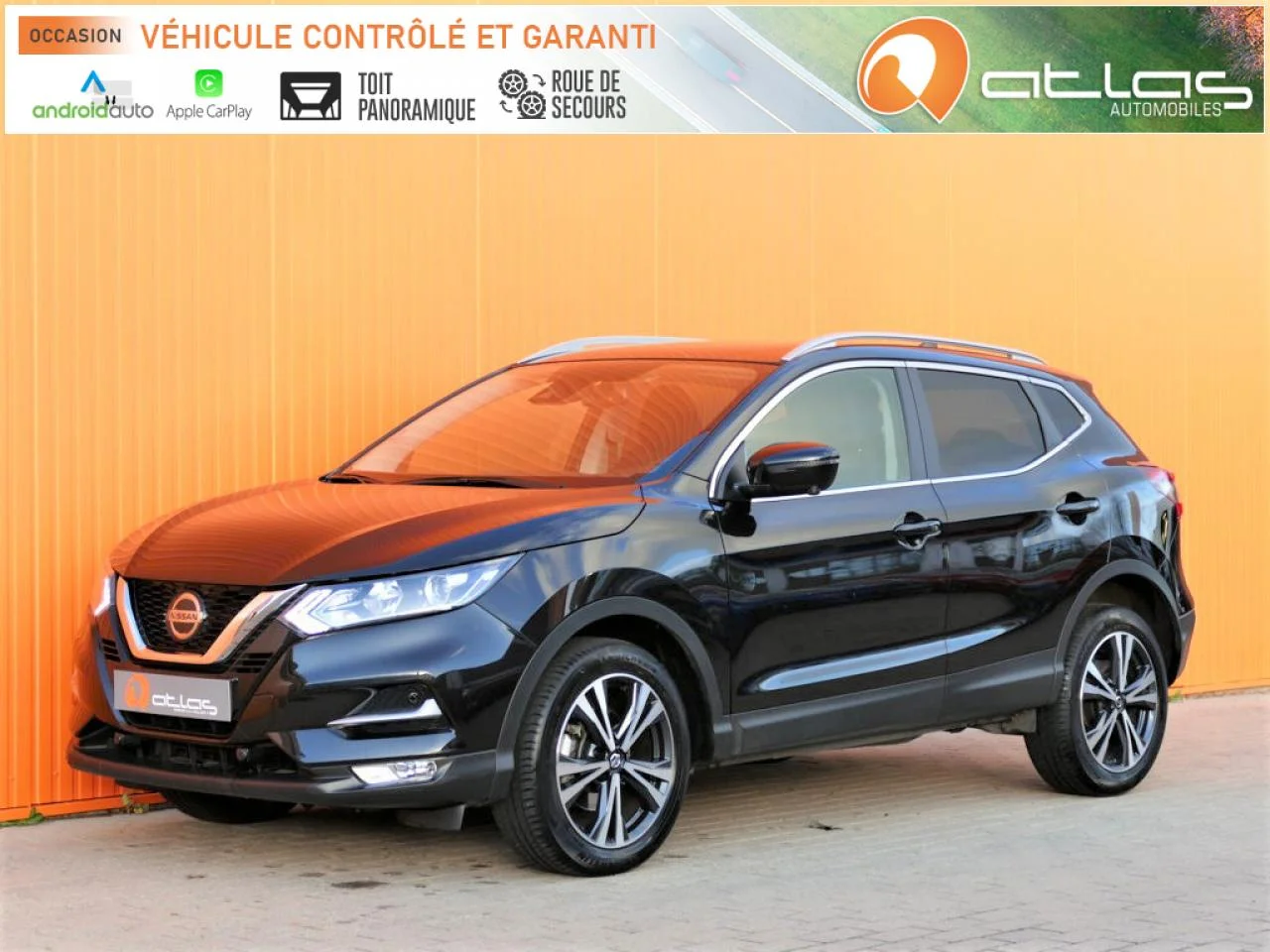 NISSAN QASHQAI II 1.3 DIG-T 140 N-CONNECTA - BV DCT + TOIT PANORAMIQUE - 2019 - 15980€ - ESSENCE - Manuelle - Atlas Automobiles
